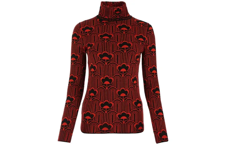 PRADA Sweaters Women's Red Turtleneck Moderate Other