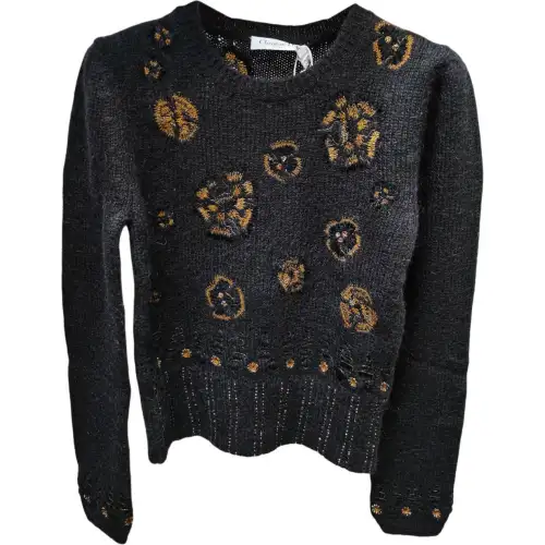DIOR Sweaters Women's Black Crew Neck Moderate Other