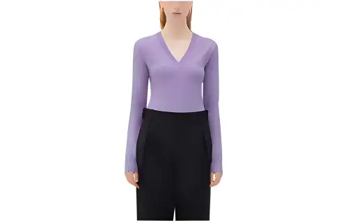 Bottega Veneta Sweaters Women's Lilac V Neck Other