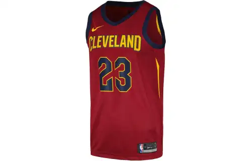 Nike Alphanumeric round neck sleeveless basketball vest Cleveland Cavaliers LeBron James SW Hydrangea Fan Edition Men's Wine Red
