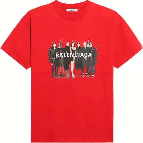 Balenciaga T Shirt, Regular Fit Women's Red