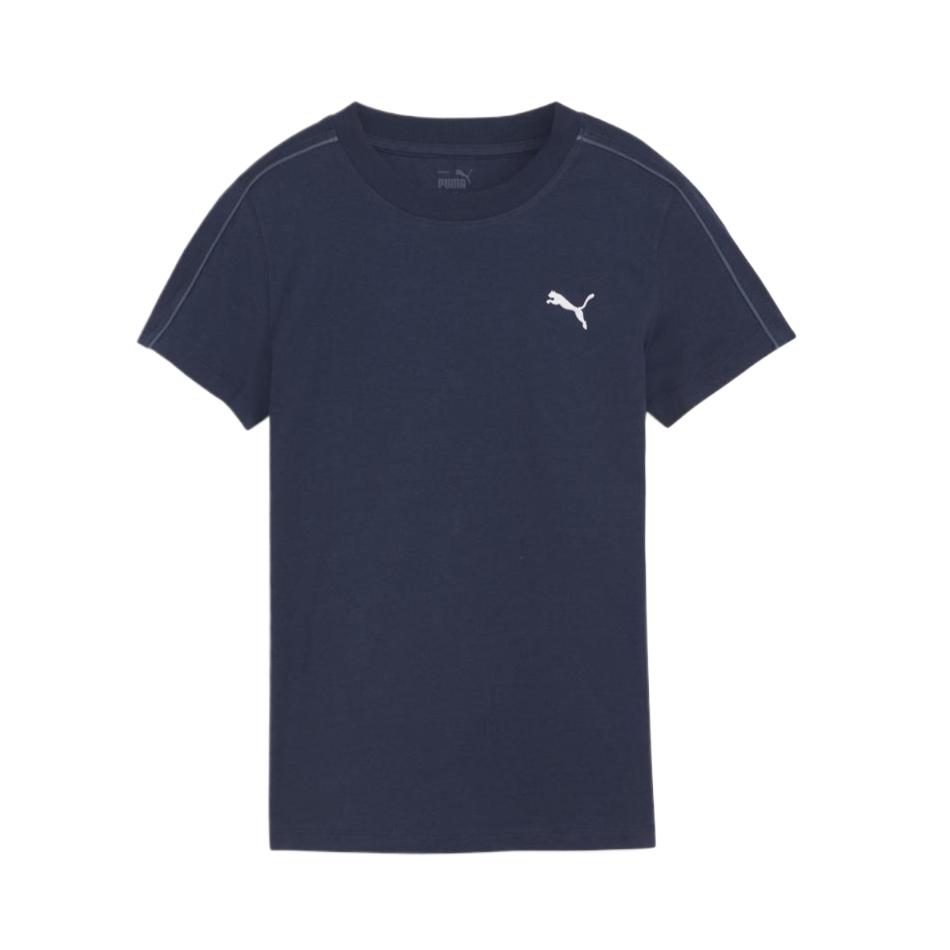 PUMA HER T Shirts Women's Blue Crew Neck Moderate