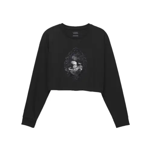 Vans Drop Shoulder Sleeve T Shirt Women's Black