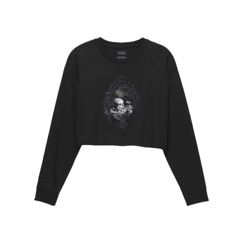 Vans Drop Shoulder Sleeve T Shirt Women's Black