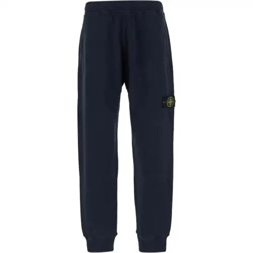 STONE ISLAND Logo Patch Tapered Leg Sweatpants