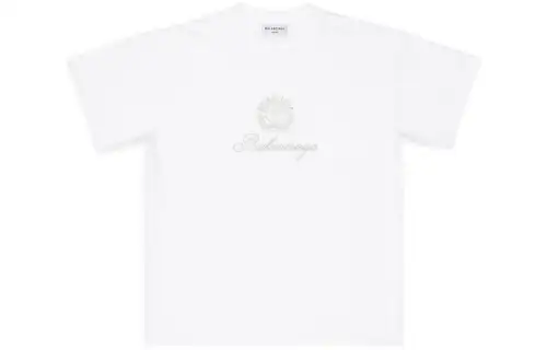 Balenciaga Chinese Valentine's Day Drop Shoulder Sleeve T Shirt Women's White