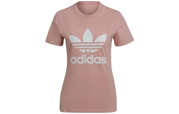 Adidas Originals ADICOLOR CLASSICS TREFOIL SS22 Set in Sleeve T Shirt Women's Pink