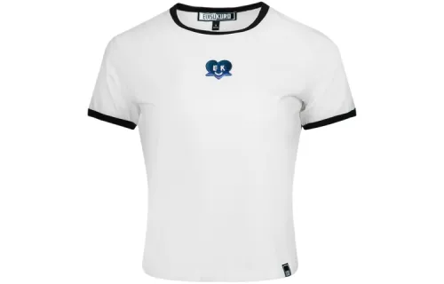 EVISU T Shirts Women's White Crew Neck Moderate