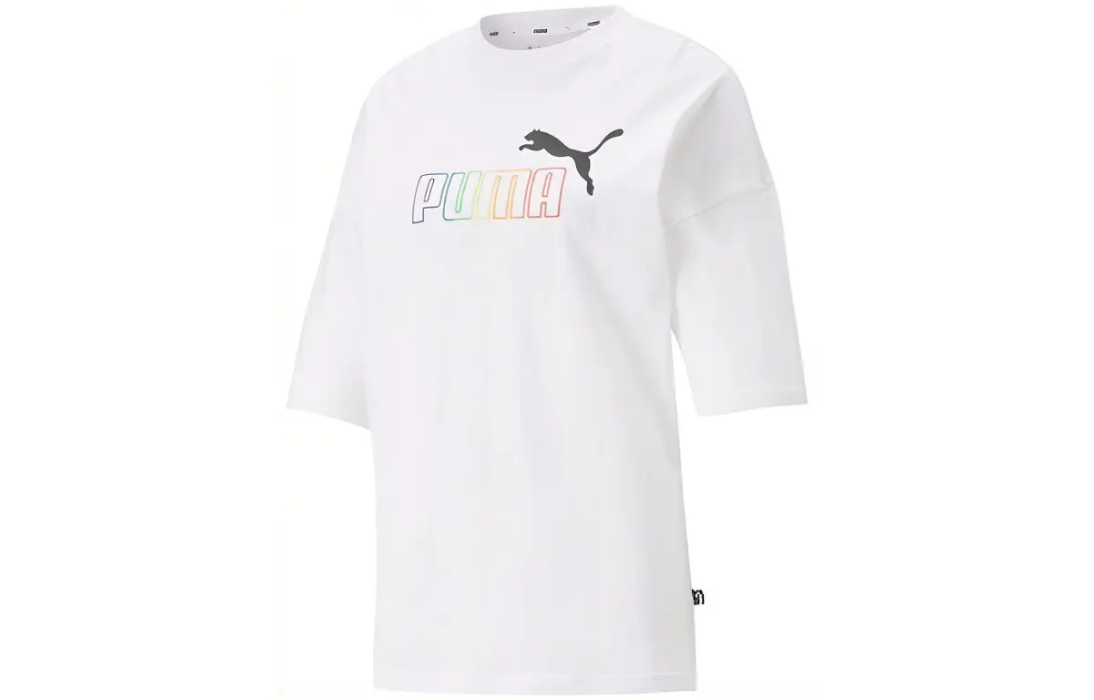 PUMA SS22 Drop Shoulder Sleeve T Shirt Women's White