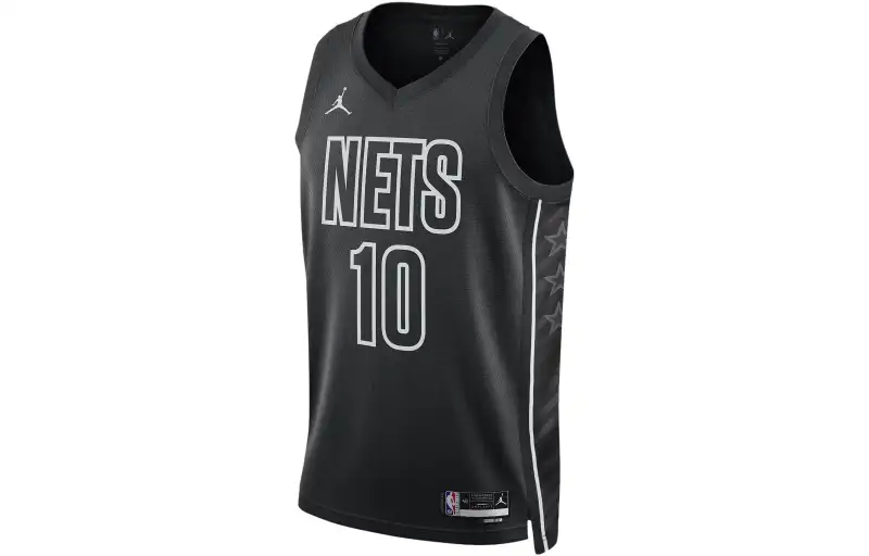 Jordan Brooklyn Nets Statement Edition Soccer Jersey Brook Nets Men's Black