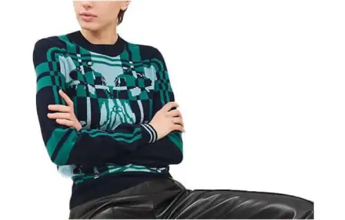 HERMES Sweaters Women's Oxford Green Crew Neck Moderate Other