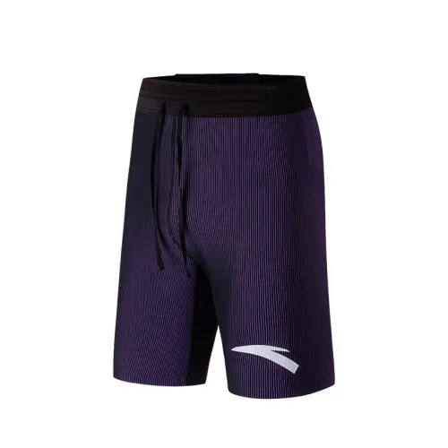 Anta Running Shorts Men's Basic Black/Palace Purple 2