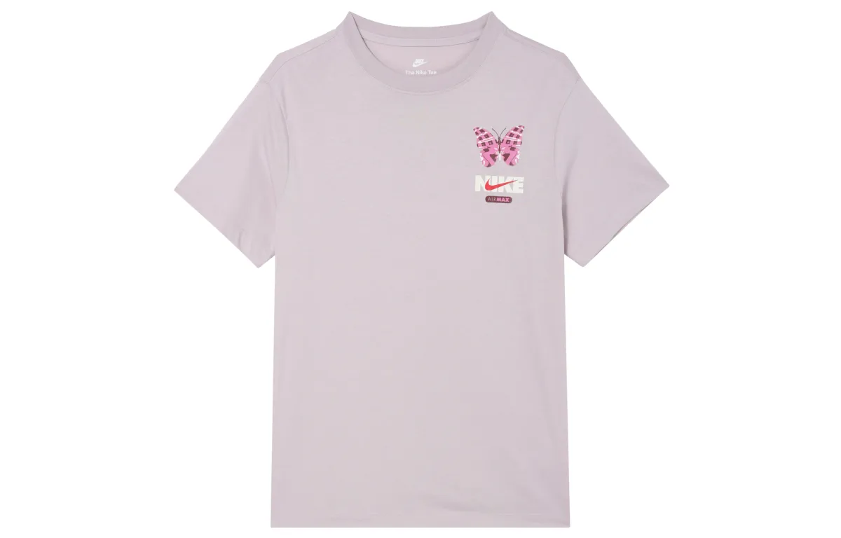 Nike Sportswear Regular Sleeve T Shirt Women's Gray Purple