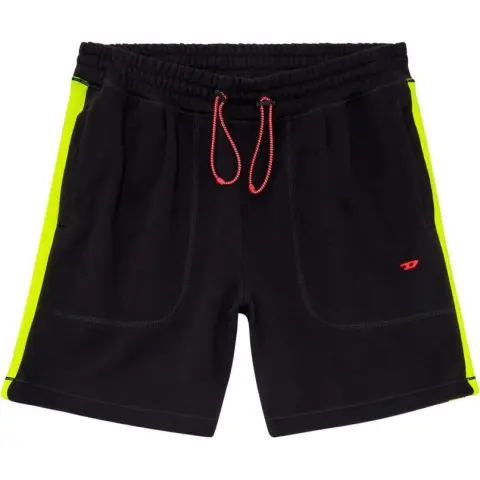 DIESEL Casual Shorts Men's Black/Yellow