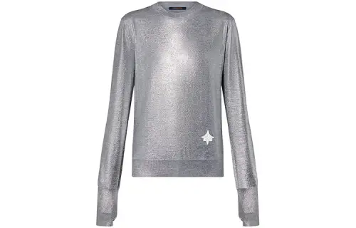 LOUIS VUITTON Metallic Draped Sweater