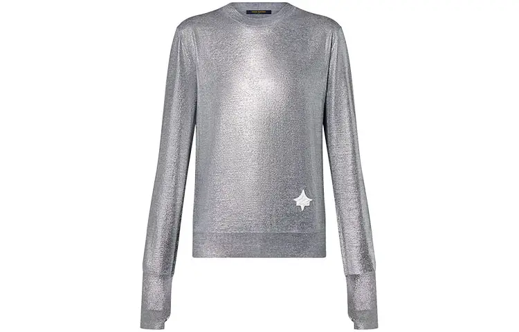 LOUIS VUITTON Metallic Draped Sweater