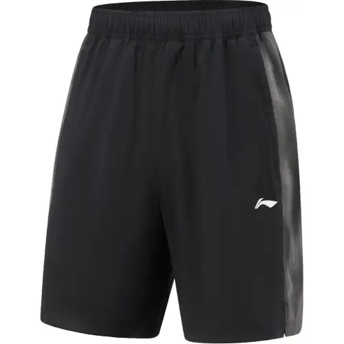 Li Ning Fitness Series Sports Shorts Men's Black/Black All Over Print