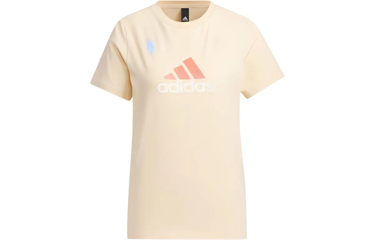 Adidas Set in Sleeve T Shirt Women's Sand Brown