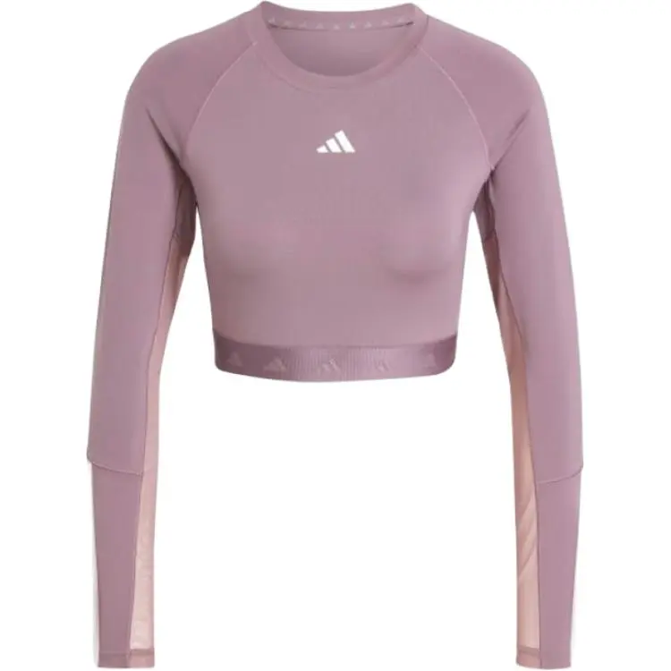 Adidas Free Shipping With AdiClub Hyperglam Training Cropped Long Sleeve Tee