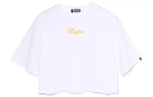 A BATHING APE Bape T Shirts Women's Crew Neck Moderate Straight Fit