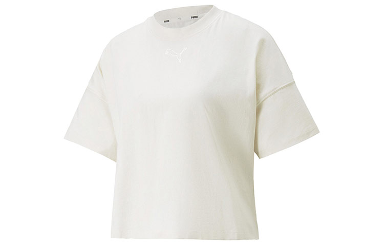 Женская футболка PUMA Her Cropped (бежевая)