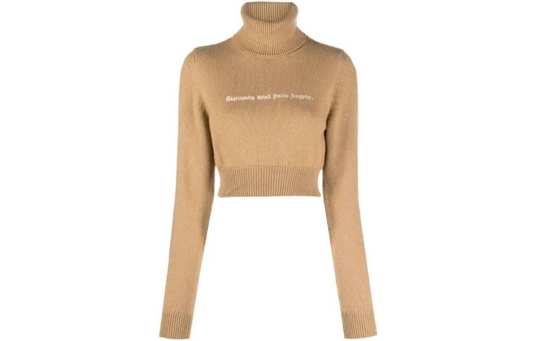Palm Angels Sunsets embroidered cropped jumper