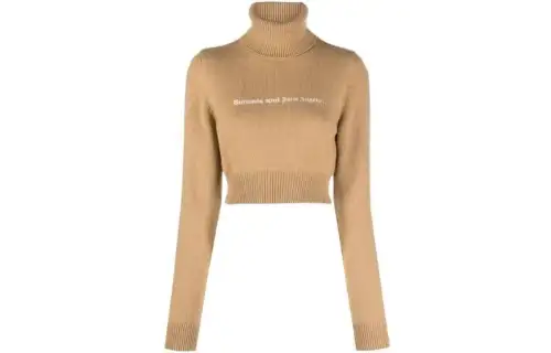 Palm Angels Sunsets embroidered cropped jumper