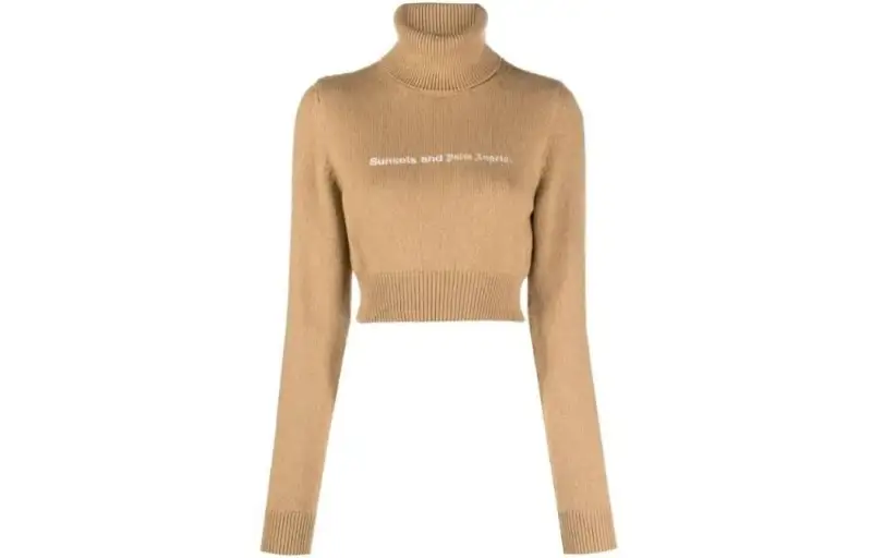 Palm Angels Sunsets embroidered cropped jumper