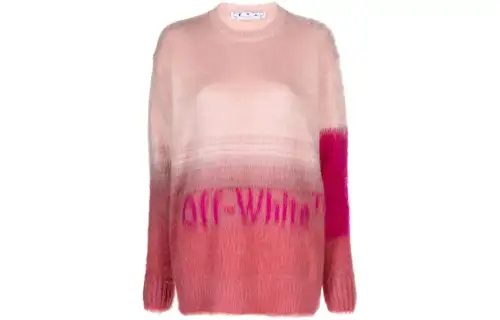 OFF-WHITE intarsia-knit jumper