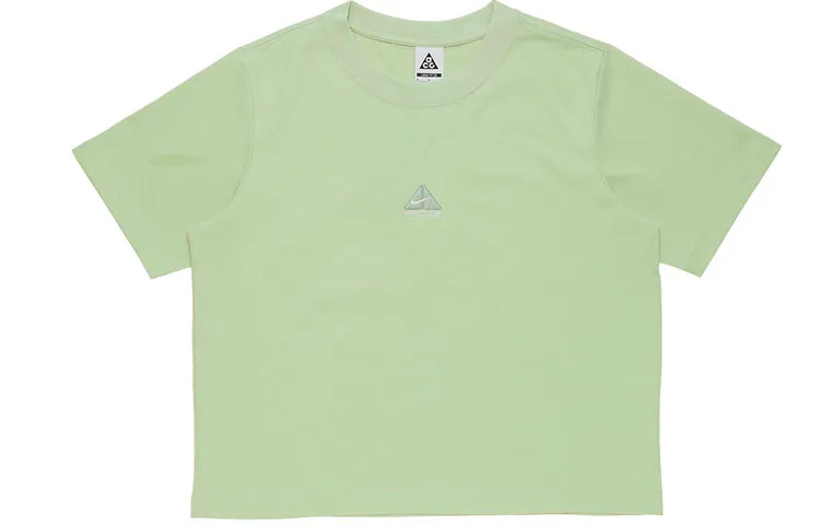 Nike ACG Women'ss Embroidered Knit Crewneck T-Shirt Green
