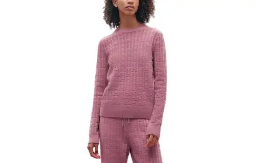 HERMES Sweater Women's Rose Pink