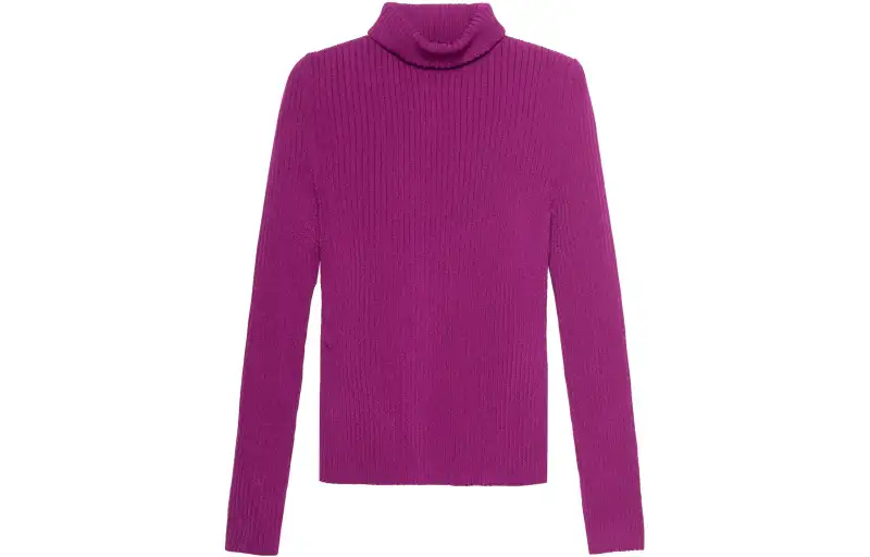 GUCCI Sweaters Women's Purple Turtleneck Moderate A Line