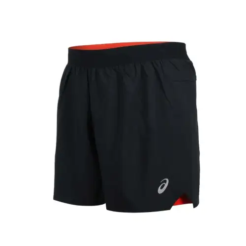 ASICS Sports Shorts Men's Black Silver Red