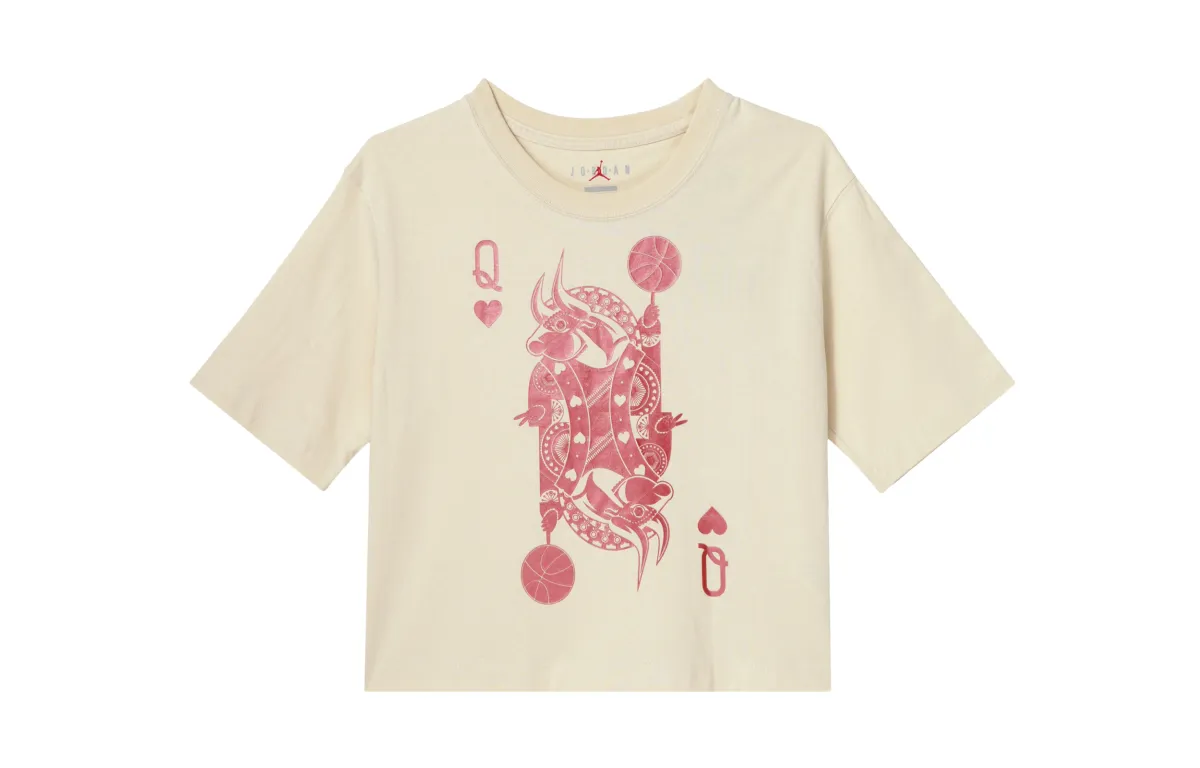 Jordan Drop Shoulder Sleeve T Shirt Women's Light Yellow