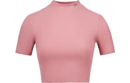 Reebok Crop Tops Women's Pink Crew Neck Moderate