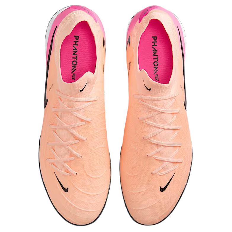 Nike Phantom GX 2 Pro TF Turf Artificial Turf Pu Soccer Shoes Unisex Pink Black
