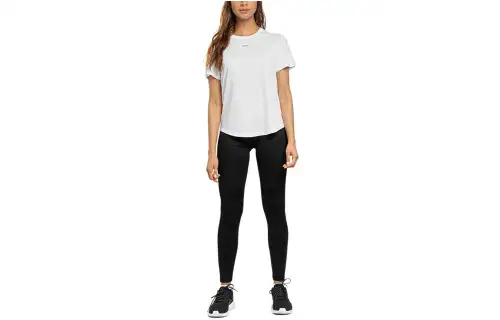 Reebok T Shirts Women's White Crew Neck Moderate Straight Fit