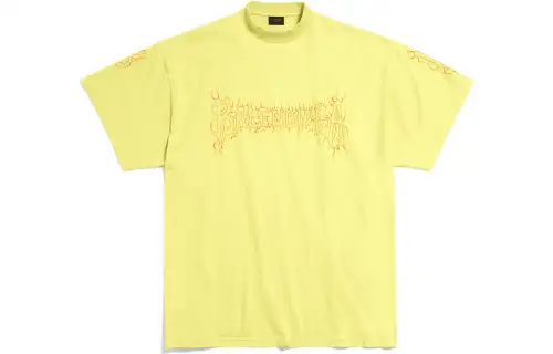 Balenciaga Oversized T Shirt 'Yellow/Red'