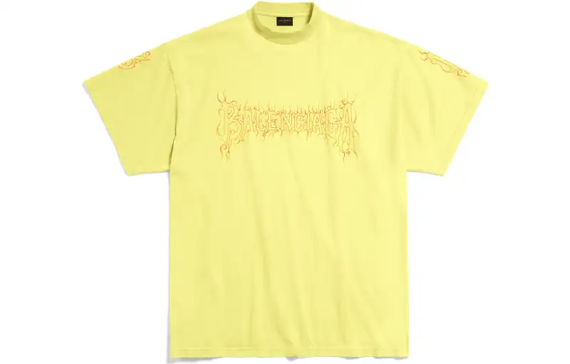 Balenciaga Oversized T Shirt 'Yellow/Red'
