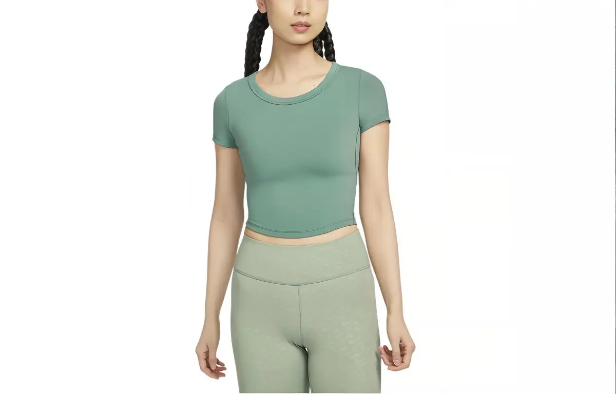 Nike One Fitted Crop Top Women's Coastal Blue/Black