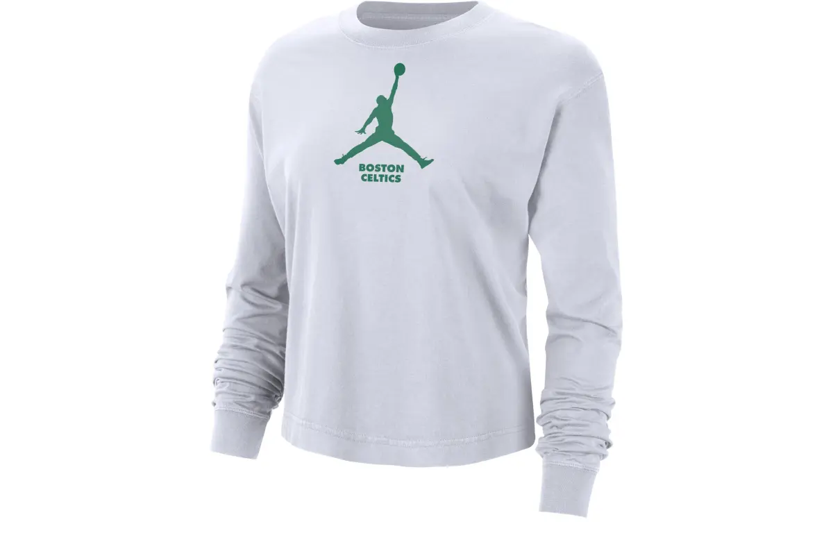 Jordan Drop Shoulder Sleeve T Shirt Women's White