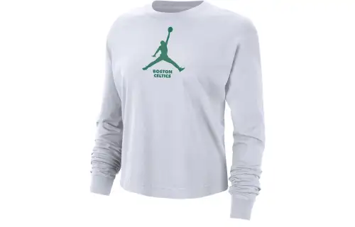 Jordan Drop Shoulder Sleeve T Shirt Women's White