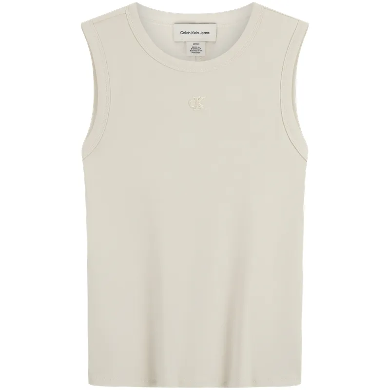 CALVIN KLEIN Tank Top Women's CKS Beige Apricot