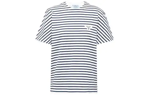 PRADA T Shirts Women's White Crew Neck Moderate Straight Fit
