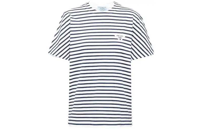 PRADA T Shirts Women's White Crew Neck Moderate Straight Fit