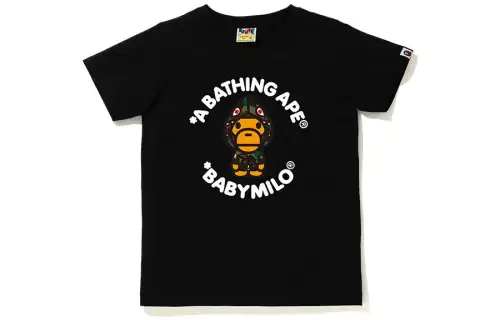 A BATHING APE T Shirts Women's Crew Neck Moderate Straight Fit
