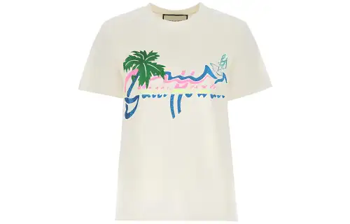 GUCCI SS22 T Shirt Women's Ecru