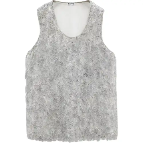 LOEWE SS25 Tank Top Women's Gray White