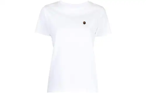 A BATHING APE T Shirts Women's White Crew Neck Moderate Straight Fit