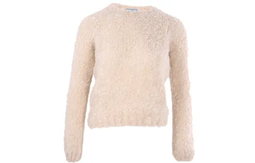 PRADA Sweaters Women's Nude Crew Neck Moderate Other